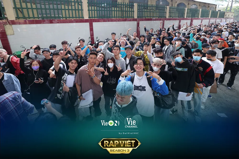 Đông đảo thí sinh đến casting Rap Việt mùa 3. Ảnh: BTC Đông đảo thí sinh đến casting Rap Việt mùa 3. Ảnh: BTC