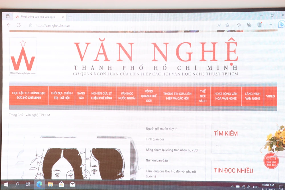 Trang Web chính thức của Tạp chí Văn nghệ TP.HCM