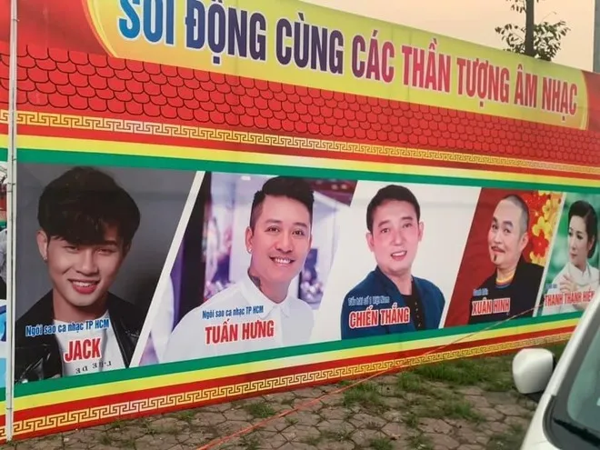 Tấm poster quảng cáo chương trình có sự xuất hiện của Tuấn Hưng. Ảnh: FBNV