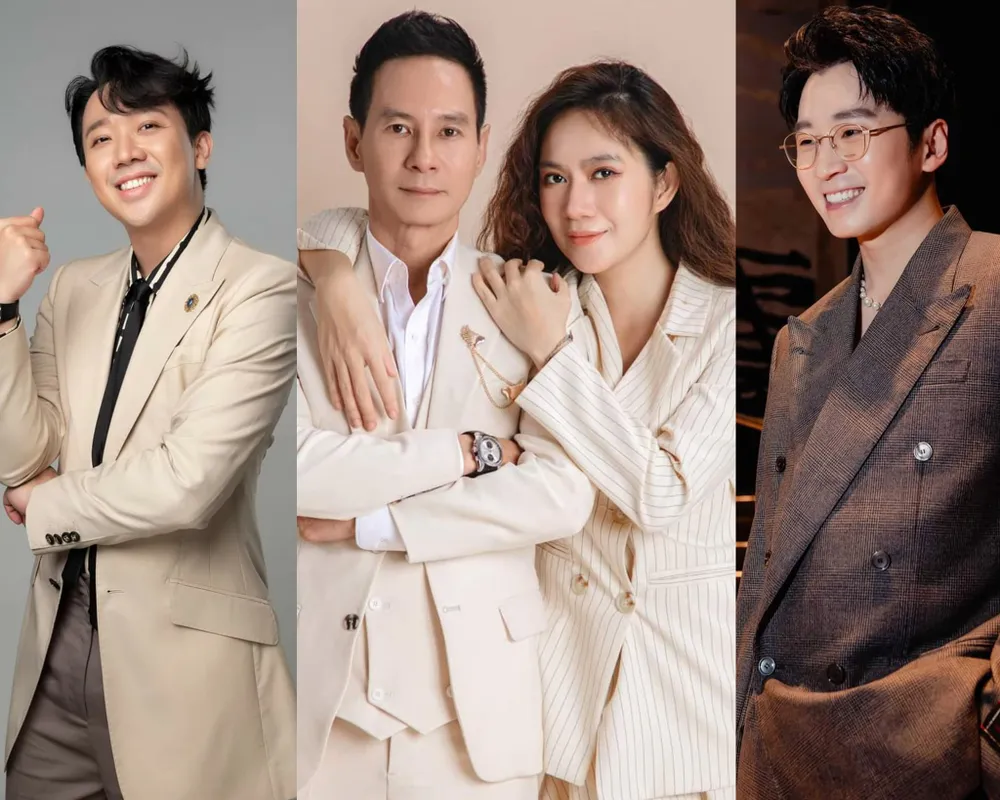 Từ trái sang: Trấn Thành, Lý Hải, Minh Hà và Karik. Ảnh: FBNV Từ trái sang: Trấn Thành, Lý Hải, Minh Hà và Karik. Ảnh: FBNV