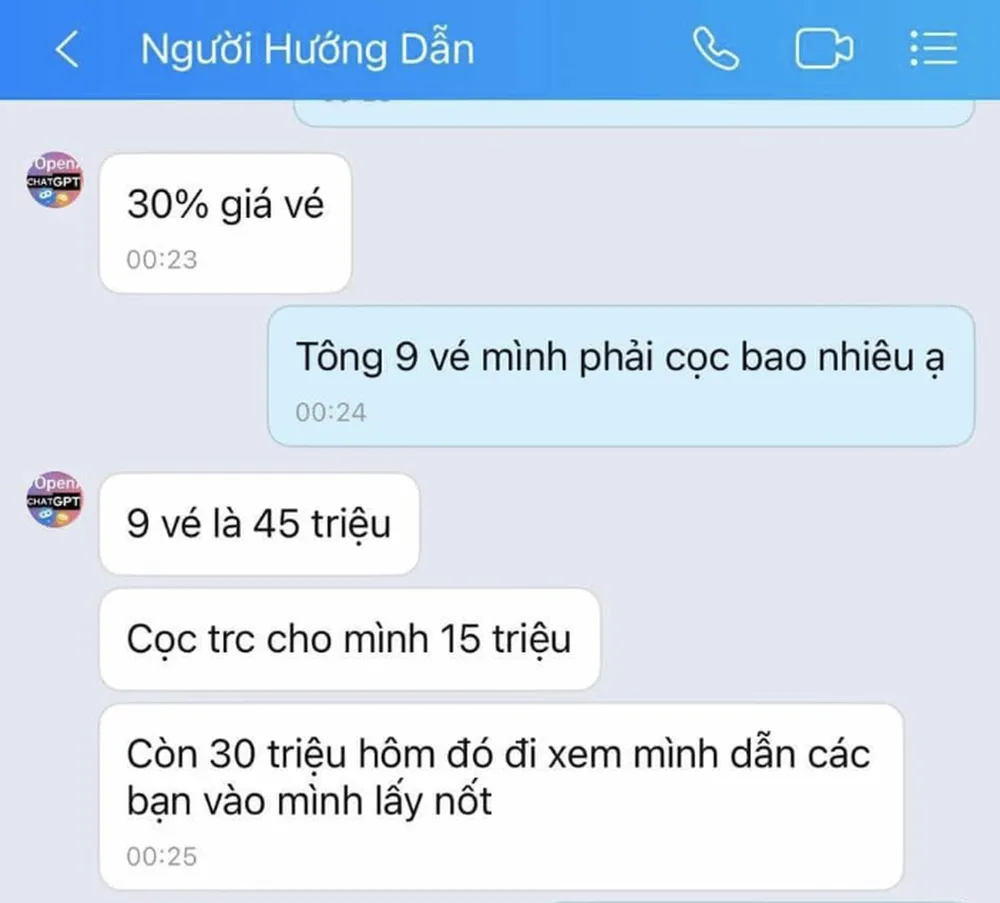 Phía chợ đen hét giá vé lên gấp 3,4 lần. Ảnh: Chụp màn hình