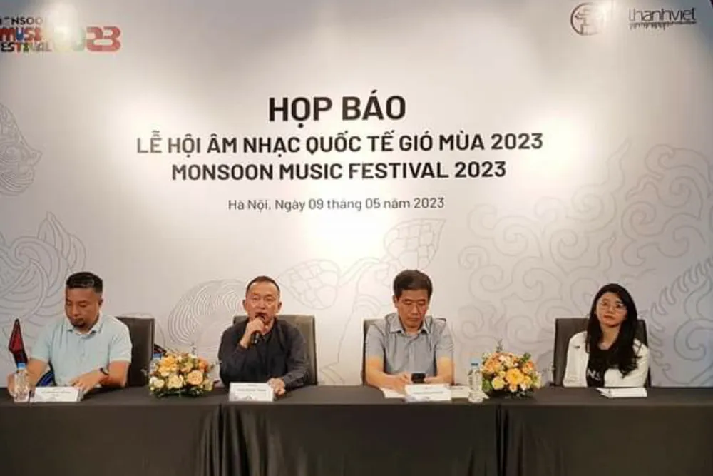 Nhạc sĩ Quốc Trung chia sẻ tại buổi họp báo. Ảnh: N.A