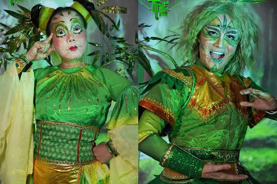 Việt Hương, Huỳnh Lập vào vai Tiểu Trúc, Tiểu Tre. Ảnh: SK Trương Hùng Minh