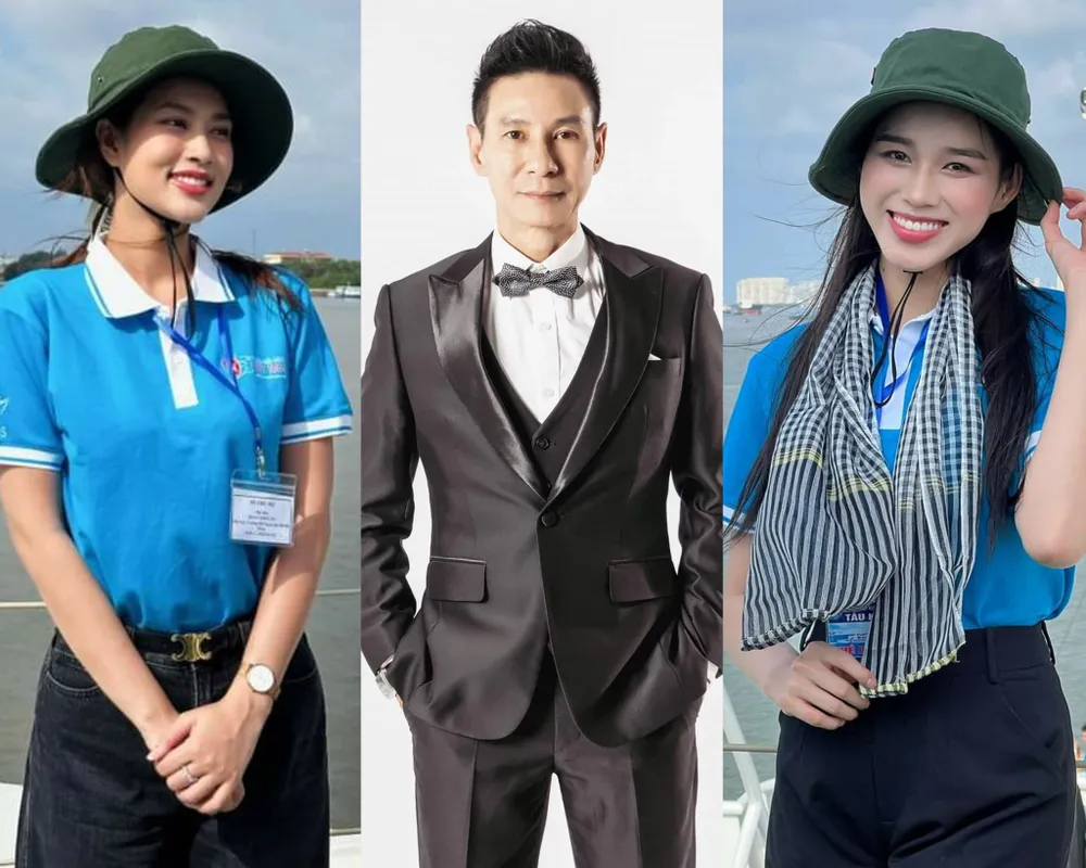 Từ trái sang: Hoa hậu Thiên Ân, Lý Hải và Đỗ Thị Hà. Ảnh: FBNV