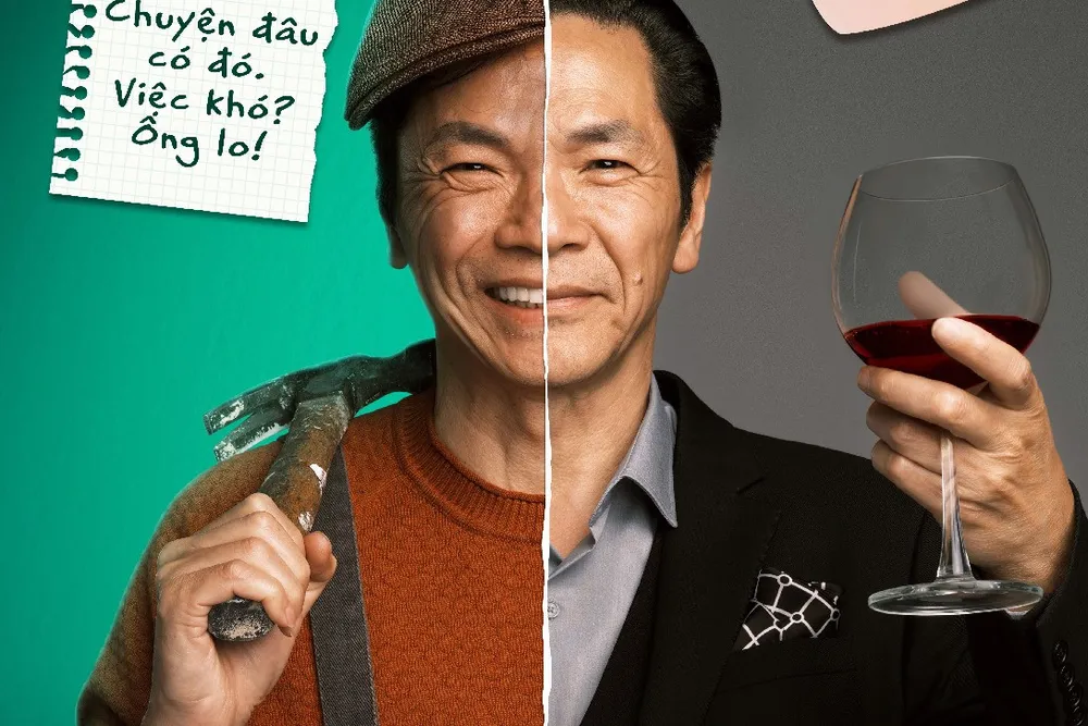 Tạo hình mới lạ của NSND Trung Anh trong phim mới. Ảnh: NSX