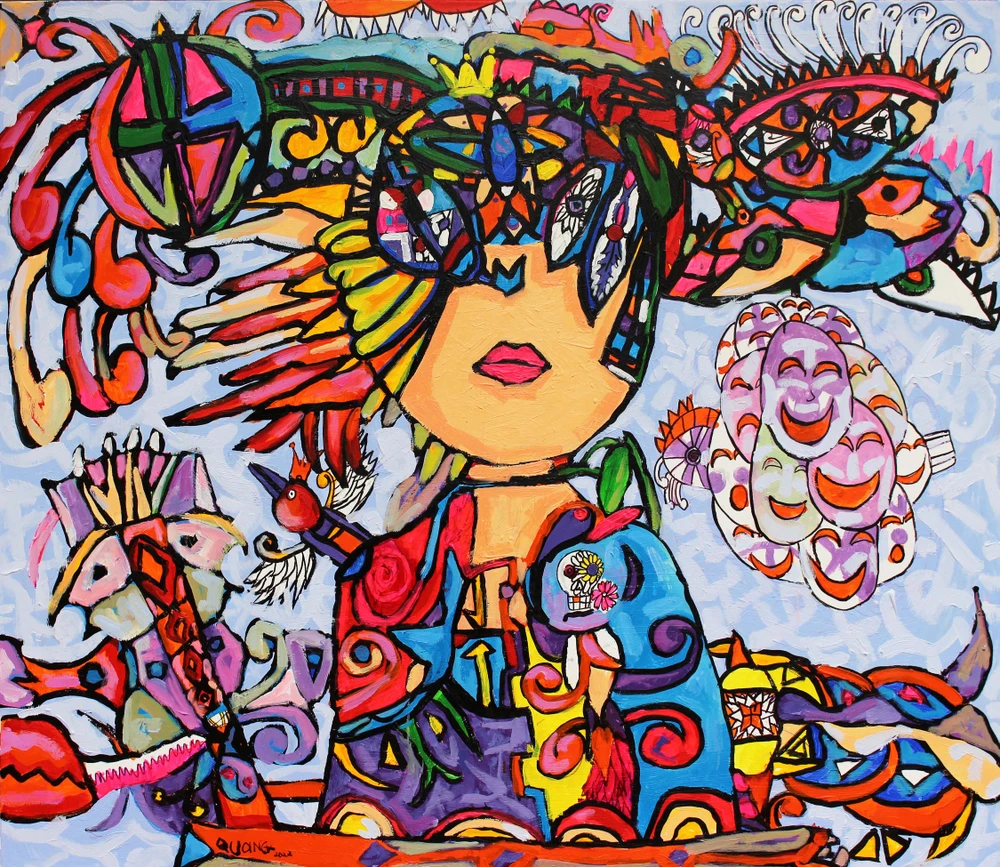 Tác phẩm "Ngày mai". Ảnh: HÀ NGUYỄN