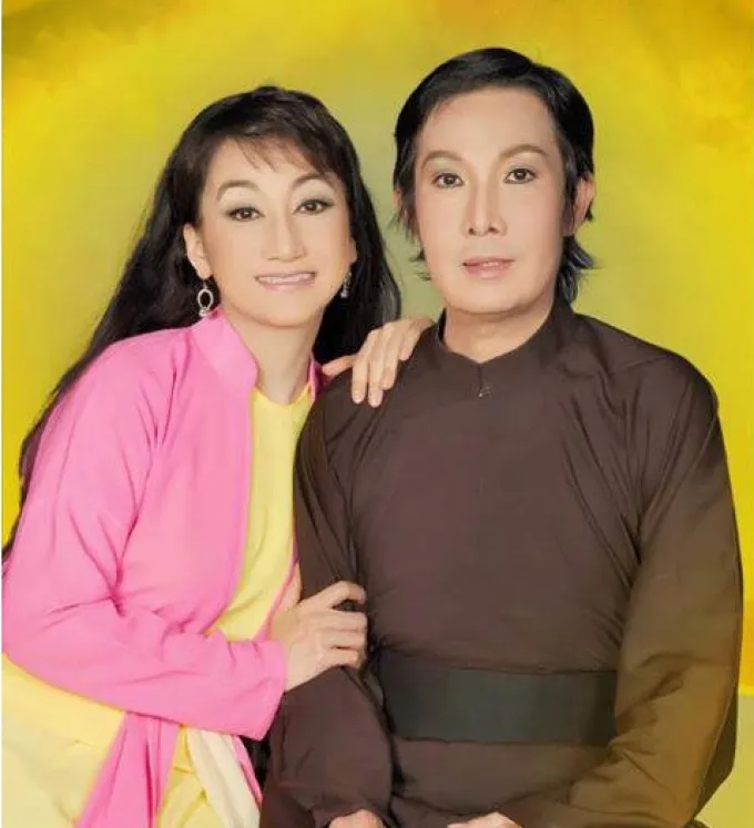 NSƯT Thanh Thanh Tâm và cố NSƯT Vũ Linh lúc sinh thời. Ảnh: TL