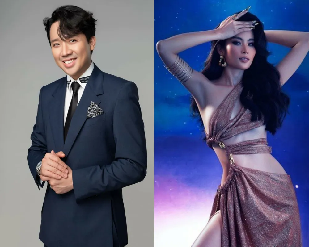 Trấn Thành và người đẹp Nguyễn Thị Lệ Nam. Ảnh: FBNV