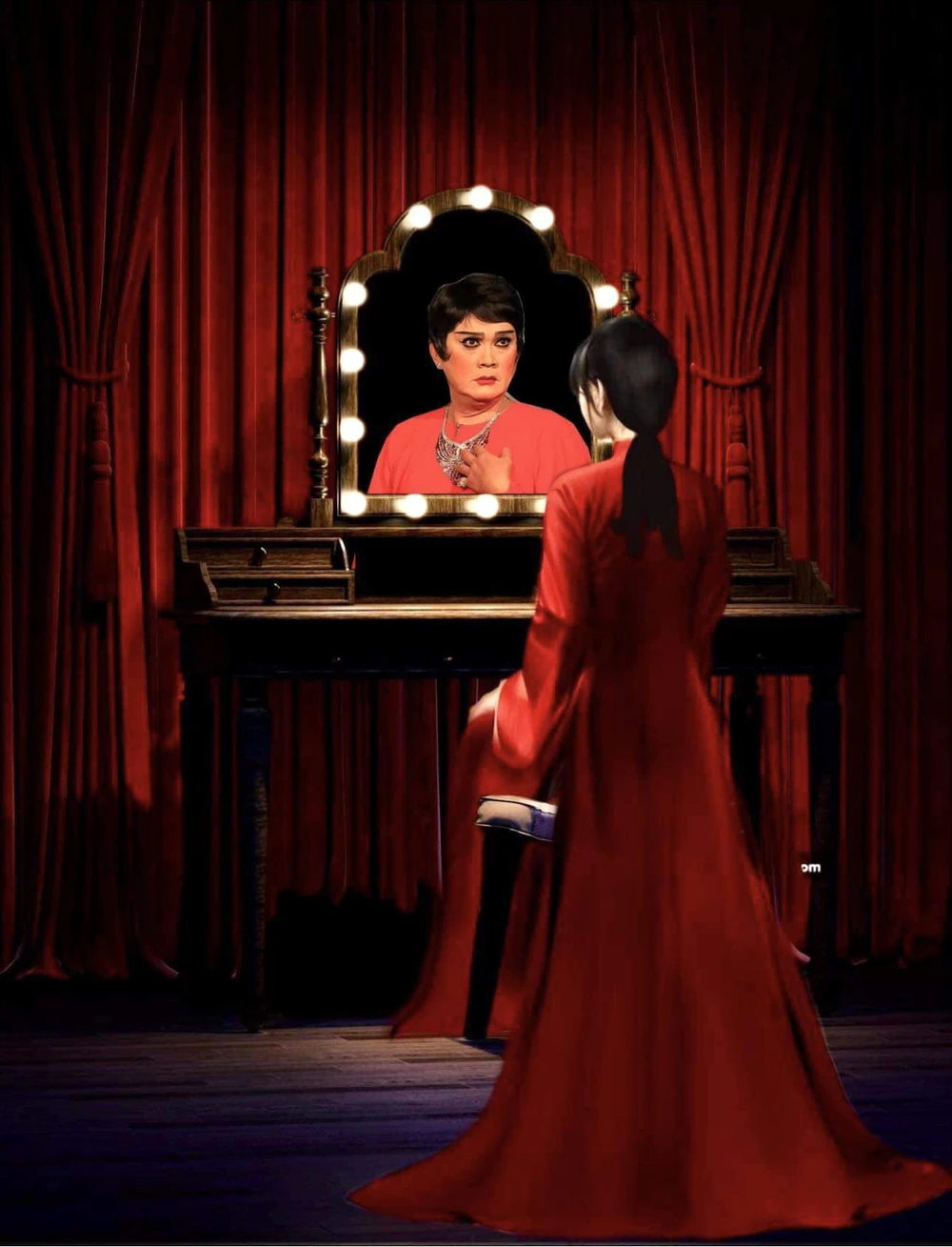 Poster vở "Giáng Hương" được NSƯT Hữu Châu đăng tải. Ảnh: FBNV