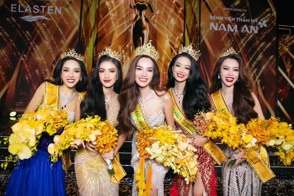 Top 5 Miss Grand Vietnam- Hoa hậu Hòa bình Việt Nam 2023. Ảnh: BTC