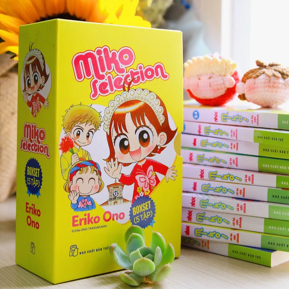 Bộ Nhóc Miko 5 tập đặc biệt dành cho độc giả tại ngày sách và Văn hoá đọc TP.HCM. Ảnh: NXB Trẻ ono-eriko2.jpg