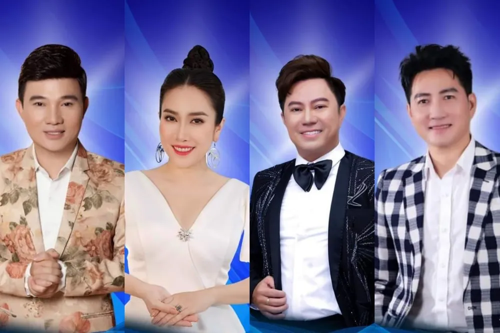 Từ trái sang: ca sĩ Quang Linh, NSUT Vân Khánh, ca sĩ Quốc Đại, Nguyễn Phi Hùng là những nghệ sĩ sẽ góp mặt trong đêm nhạc Phan Huỳnh Điểu - tình yêu ở lại. phan-huynh-dieu3.jpg
