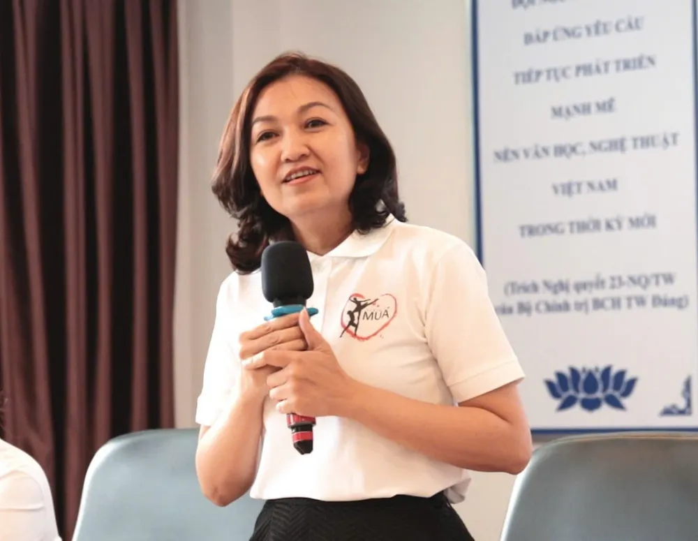 Chị Thảo Nguyên, đại diện BTC chương trình. trai-tim-mua-6-tim-lai-uoc-mo3.jpg