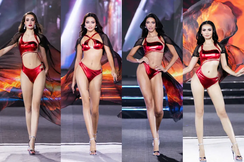 Các thí sinh trong phần trình diễn bikini miss-cosmo-2024.jpg