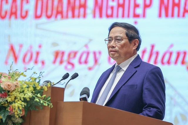Thủ tướng phát biểu kết luận hội nghị gặp mặt đầu xuân DNNN - Ảnh: VGP Thủ tướng: Doanh nghiệp nhà nước phải tiên phong, dẫn đầu trong đổi mới sáng tạo và các ngành mới nổi