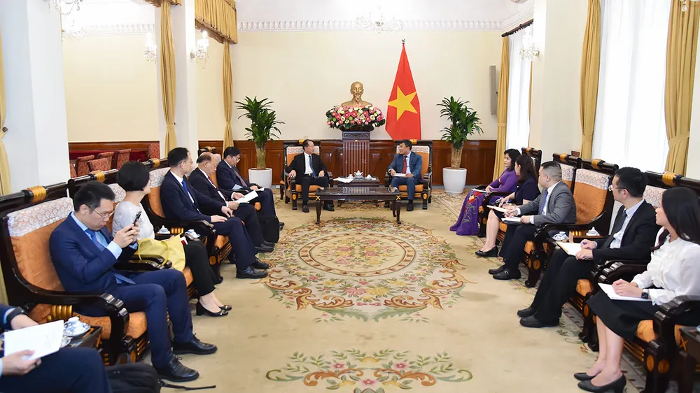 Quang cảnh buổi tiếp - Ảnh: Bộ Ngoại giao 1706TrungQuoc.jpg