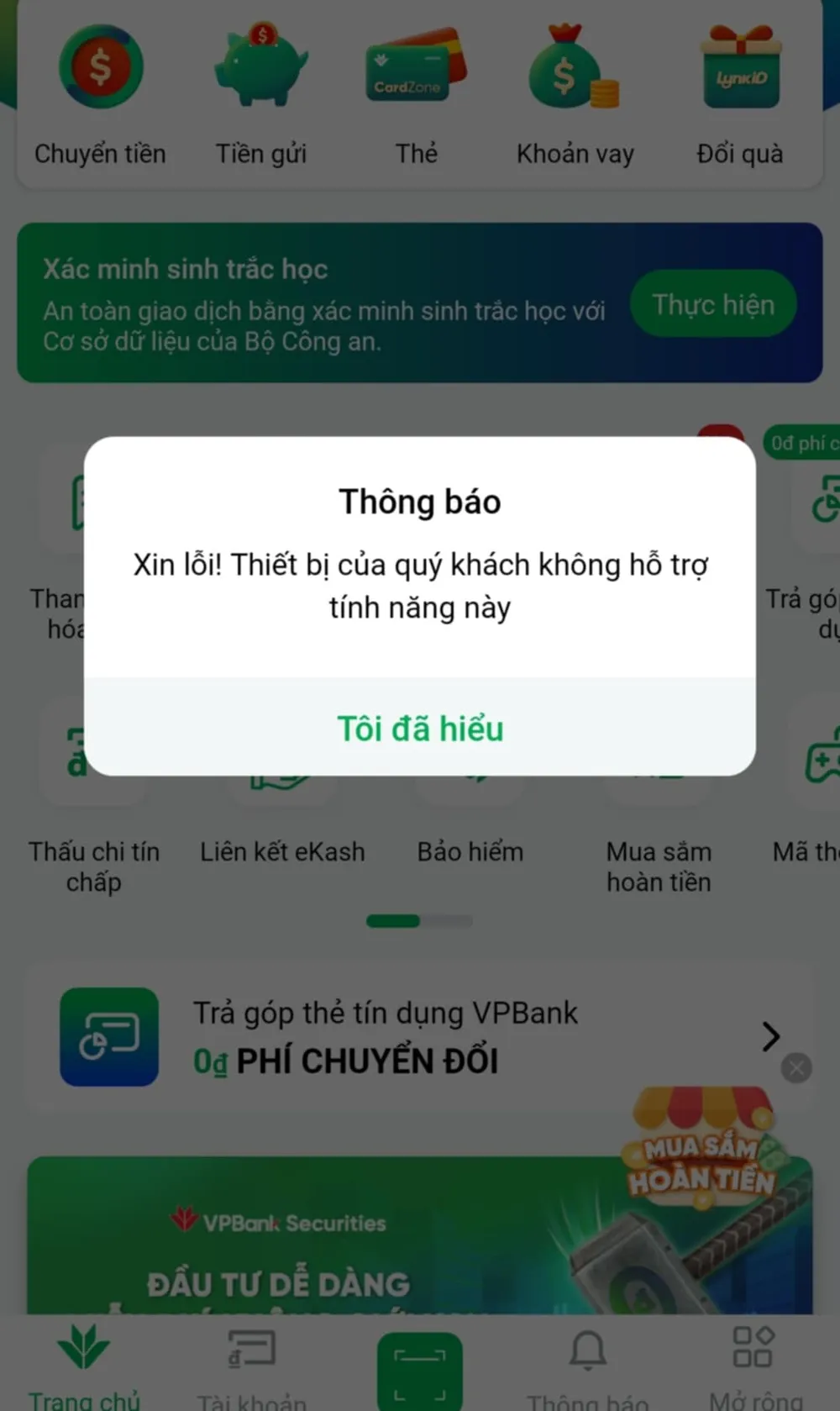 Một số thiết bị điện thoại không hỗ trợ tính năng xác thực tài khoản bằng công nghệ NFC. 2506Xacthuc1.jfif