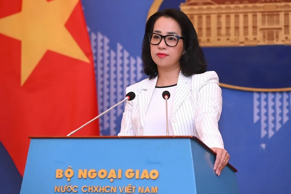 Người Phát ngôn Bộ Ngoại giao Việt Nam Phạm Thu Hằng - Ảnh: Bộ Ngoại giao Bộ Ngoại giao bác bỏ thông tin liên quan đến việc thu giữ hộ chiếu của công dân Anh đến Việt Nam