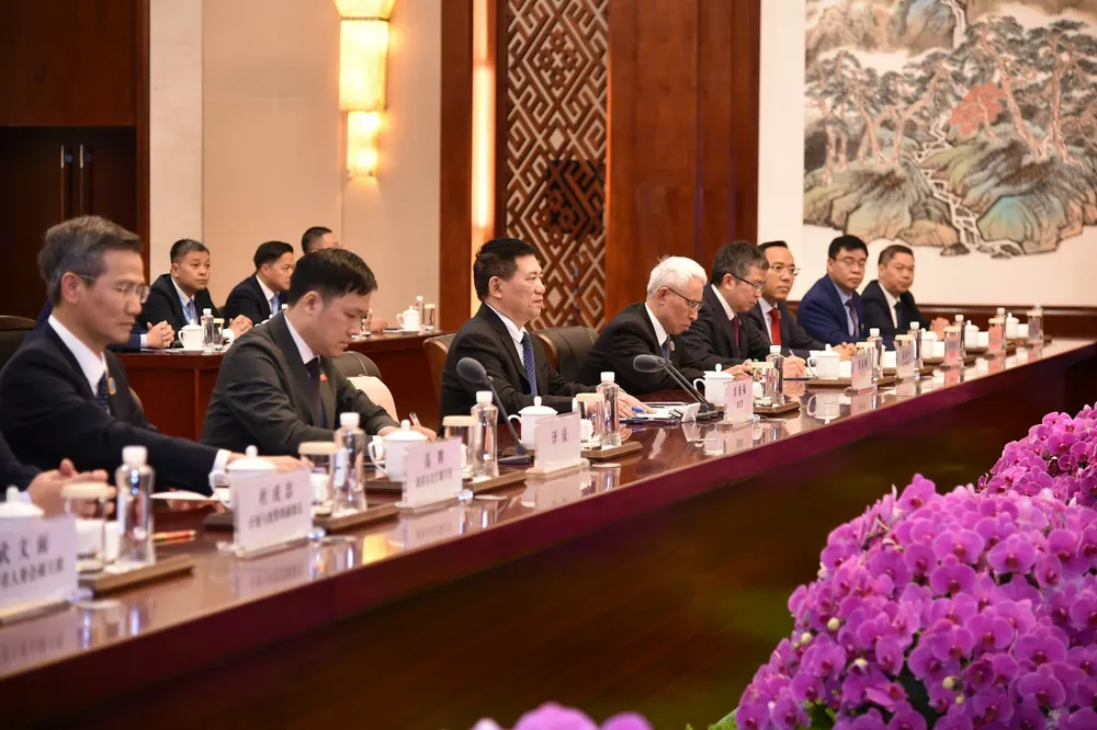 Phó Thủ tướng Hồ Đức Phớc nhấn mạnh, Đảng, Nhà nước và nhân dân Việt Nam luôn coi việc củng cố và phát triển quan hệ Việt-Trung là lựa chọn chiến lược, ưu tiên hàng đầu trong tổng thể chính sách đối ngoại của Việt Nam - Ảnh: Bộ Ngoại giao 2409China1.jpg