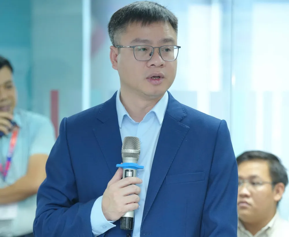 Ông Nguyễn Đức Trung, Phó Cục Trưởng Cục Phát triển Doanh Nghiệp, Giám đốc Ban quản lý Dự án USAID IPSC phát biểu tại sự kiện - Ảnh: Bộ KHĐT USAID hỗ trợ nâng cao chất lượng mạng lưới chuyên gia chuyển đổi số của Việt Nam
