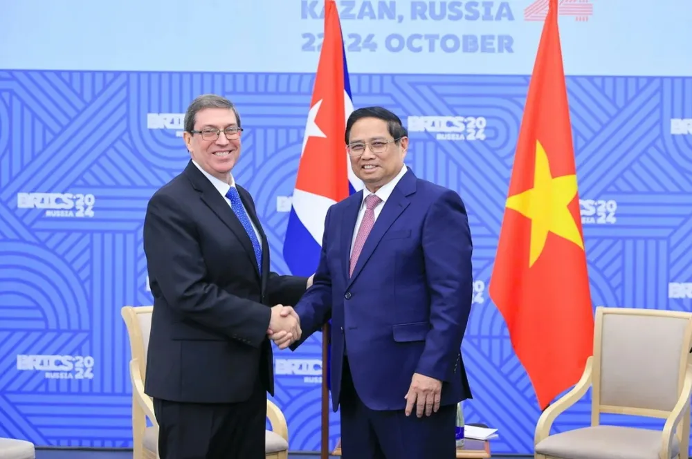 Thủ tướng Chính phủ Phạm Minh Chính tiếp Bộ trưởng Ngoại giao Cuba Bruno Rodriguez Parrilla - Ảnh: VOV Thủ tướng Phạm Minh Chính khẳng định Việt Nam không ủng hộ các biện pháp cấm vận đơn phương với Cuba