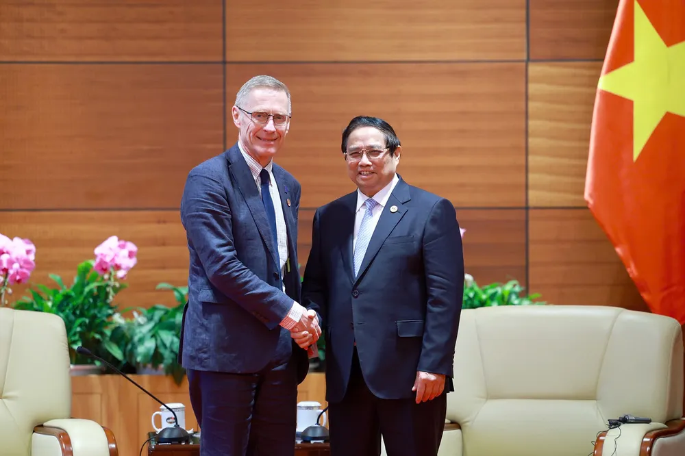 Thủ tướng Phạm Minh Chính tiếp ông Donal Brown, Phó Chủ tịch Quỹ IFAD. Ảnh: VGP Thủ tướng Phạm Minh Chính tiếp Phó Chủ tịch Quỹ Quốc tế về phát triển nông nghiệp