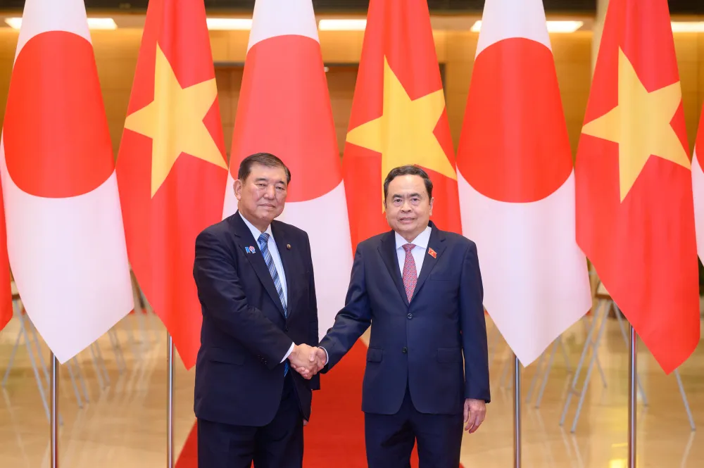 Chủ tịch Quốc hội Trần Thanh Mẫn và Thủ tướng Nhật Bản Ishiba Shigeru. Ảnh: Quochoi.vn Chủ tịch Quốc hội Trần Thanh Mẫn hội kiến Thủ tướng Nhật Bản