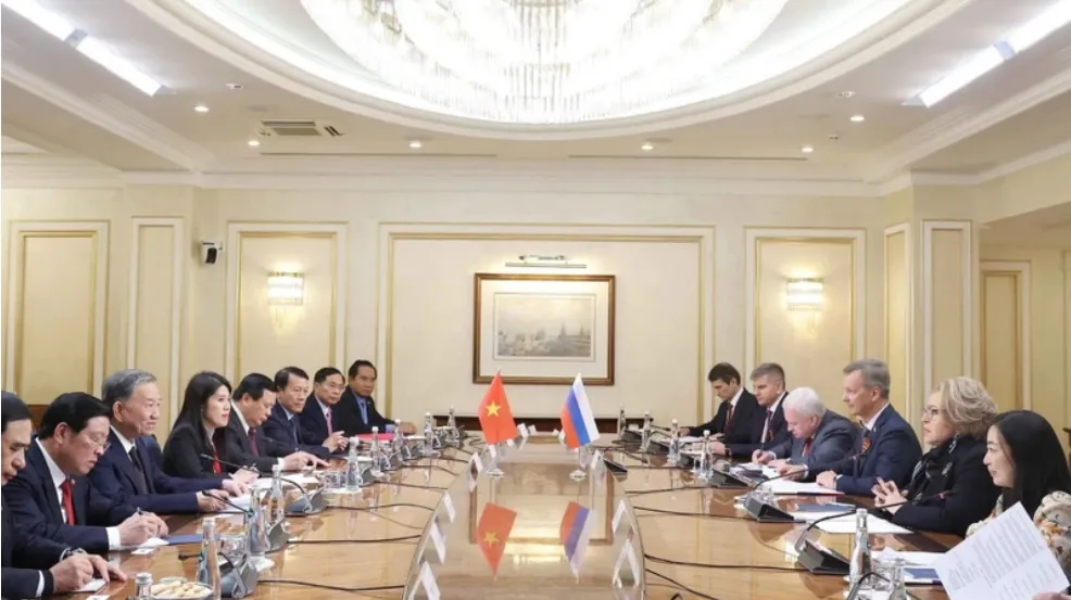 Tổng Bí thư Tô Lâm hội kiến Chủ tịch Hội đồng Liên bang Valentina Matviyenko