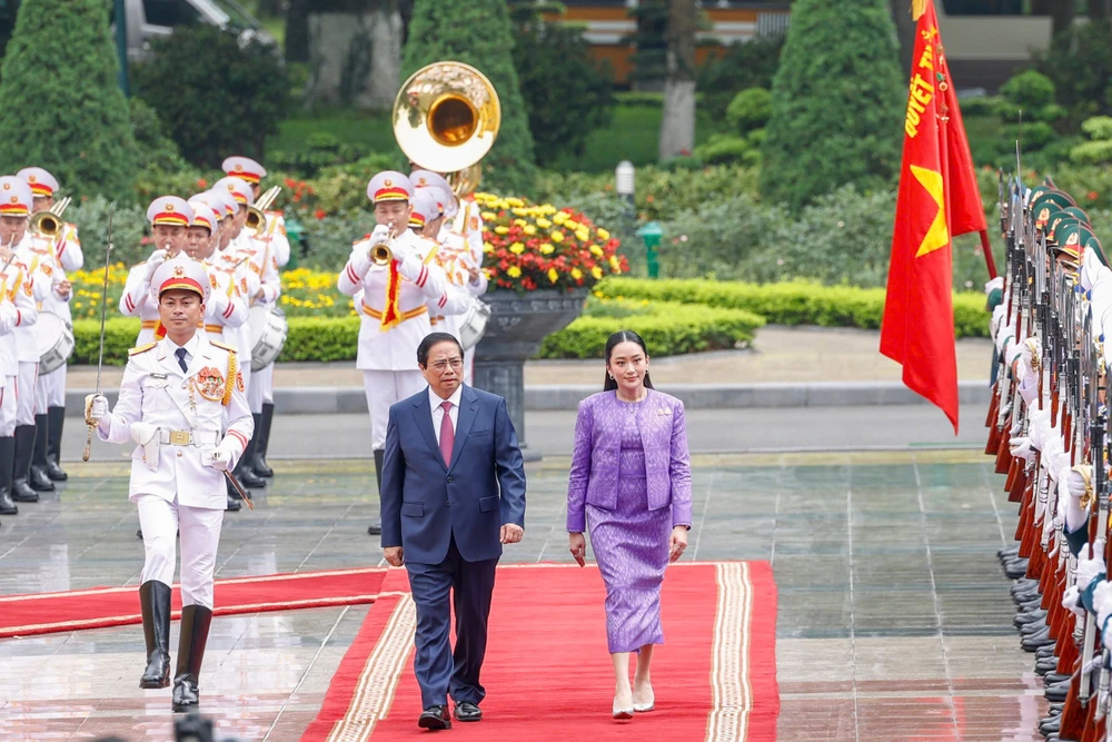 Lễ đón Thủ tướng Thái Lan Paetongtarn Shinawatra thăm chính thức Việt Nam