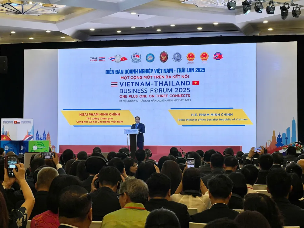Thủ tướng Phạm Minh Chính phát biểu tại sự kiện. Ảnh: NGỌC DIỆP Thủ tướng Phạm Minh Chính nói đến 3 đột phá chiến lược phát triển quan hệ Việt Nam – Thái Lan
