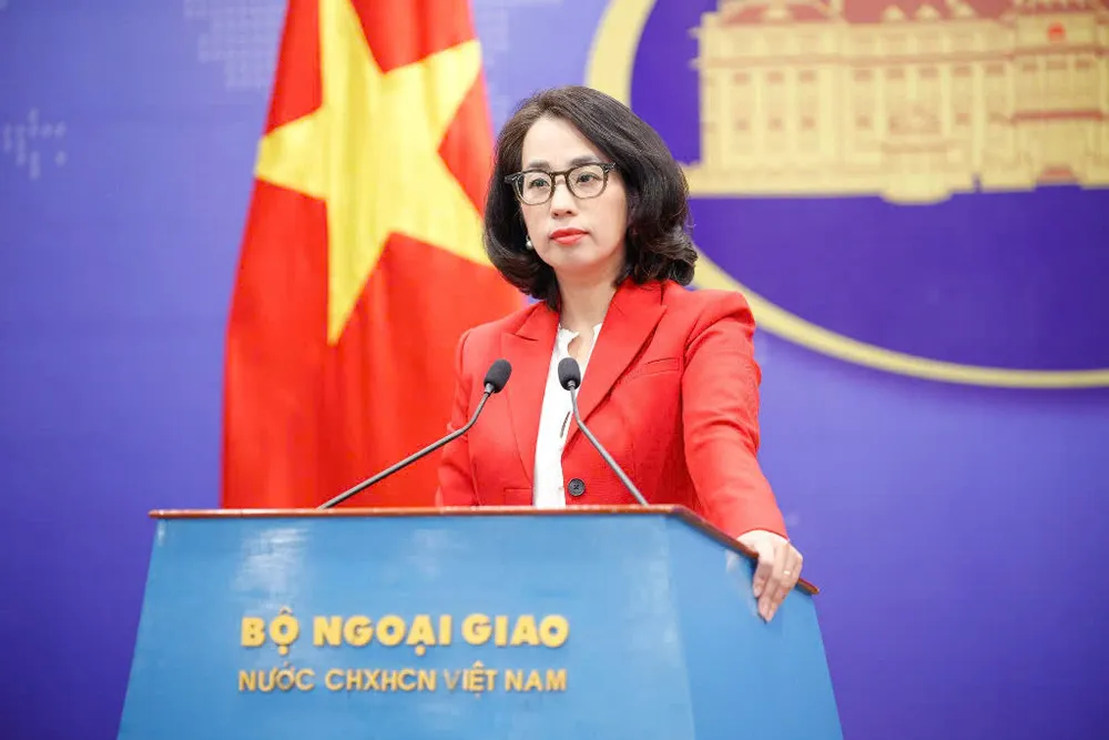 Người phát ngôn Bộ Ngoại giao Phạm Thu Hằng. Ảnh: NGỌC DIỆP Bộ Ngoại giao: Yêu sách biển của các quốc gia phải phù hợp với quy định của UNCLOS 1982