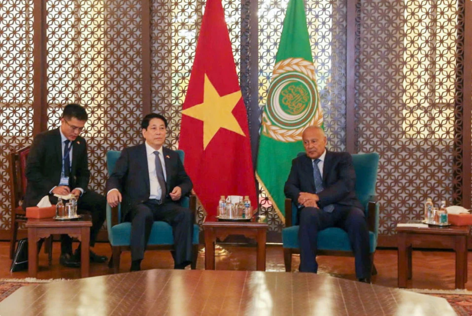 Chủ tịch nước Lương Cường gặp Tổng thư ký Liên đoàn Arab