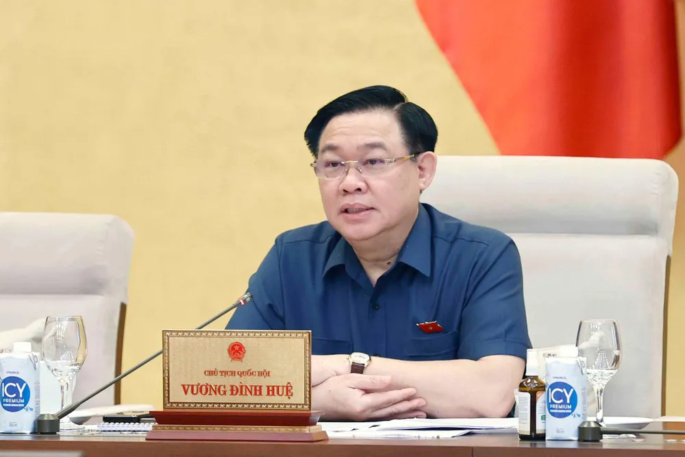 Chủ tịch Quốc hội Vương Đình Huệ. Ảnh: DOÃN TẤN Chủ tịch Quốc hội Vương Đình Huệ. Ảnh: DOÃN TẤN