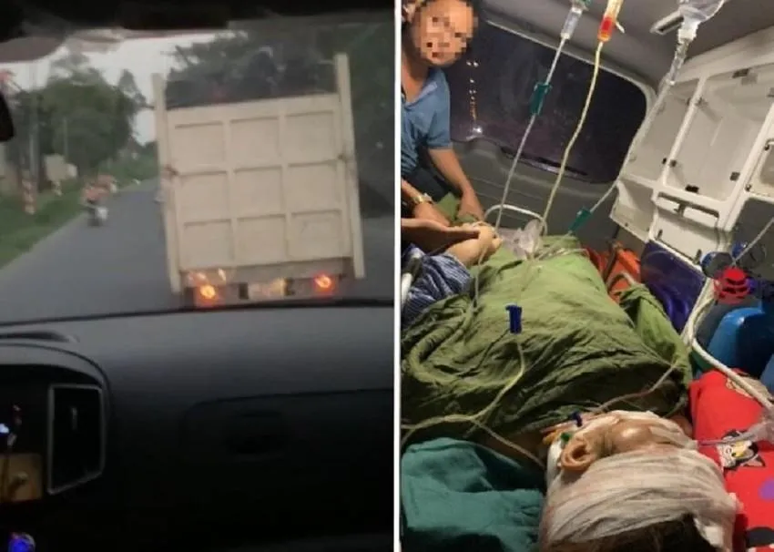 Tài xế P lạng lách, đánh võng, không chịu nhường đường cho xe cứu thương. Ảnh cắt từ clip Tài xế P lạng lách, đánh võng, không chịu nhường đường cho xe cứu thương. Ảnh cắt từ clip