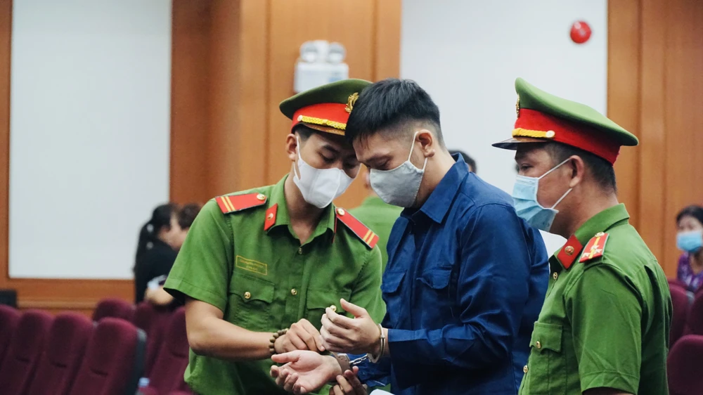 Bị cáo Thái tại buổi tuyên án sáng nay (10-5). Ảnh: NGUYỄN TIẾN