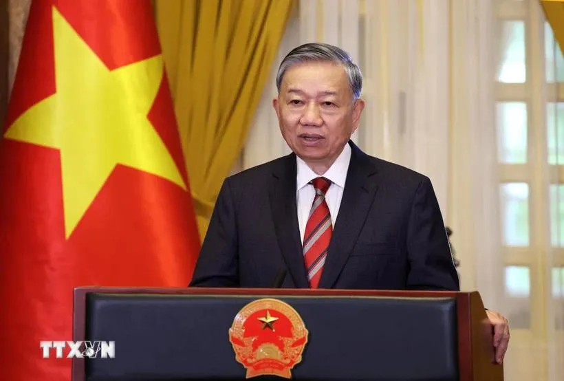 Tổng Bí thư, Chủ tịch nước Tô Lâm có thông điệp trực tuyến tham gia sự kiện cấp cao 'Lời kêu gọi toàn cầu về Hội nghị Thượng đỉnh Tương lai.' (Ảnh: Lâm Khánh/TTXVN) Tổng Bí thư