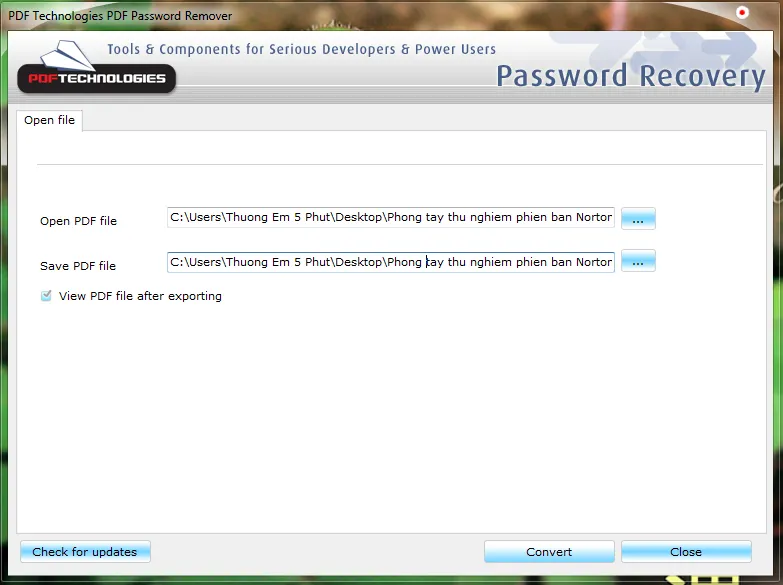 Gỡ bỏ mật khẩu PDF quá đơn giản ảnh 1