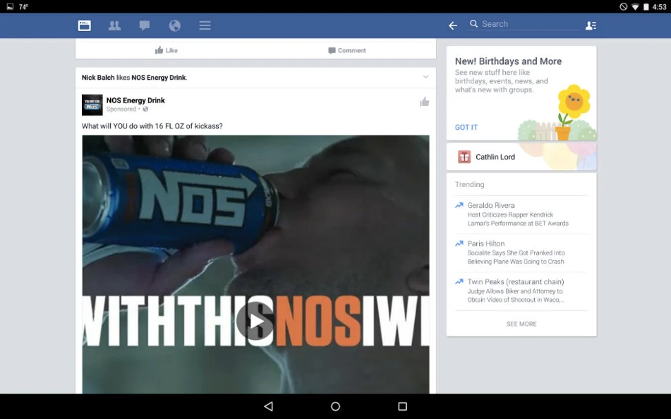 Giao diện Facebook trên tablet ngày càng đẹp ảnh 1