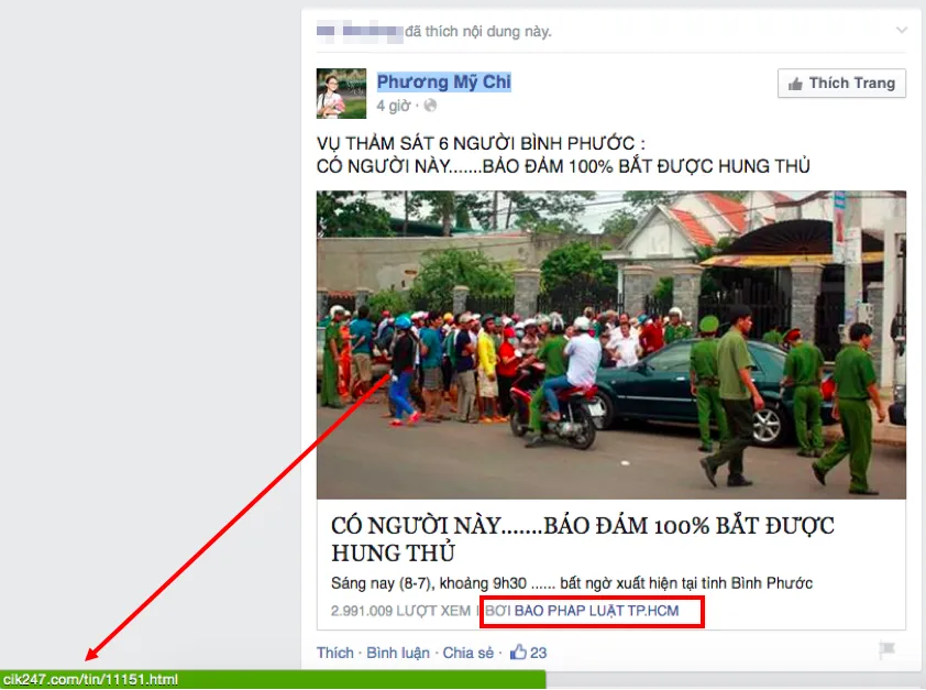 Lật tẩy trò giả mạo thông tin báo chí để kéo view ảnh 1 Lật tẩy trò giả mạo thông tin báo chí để kéo view ảnh 1