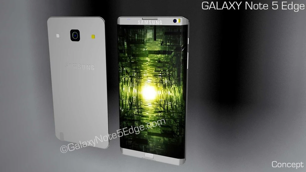Concept Galaxy Note 5 Edge siêu mỏng hai màn hình ảnh 2
