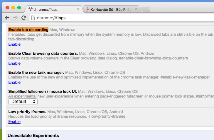Thủ thuật giúp Google Chrome đỡ “ngốn” RAM ảnh 2
