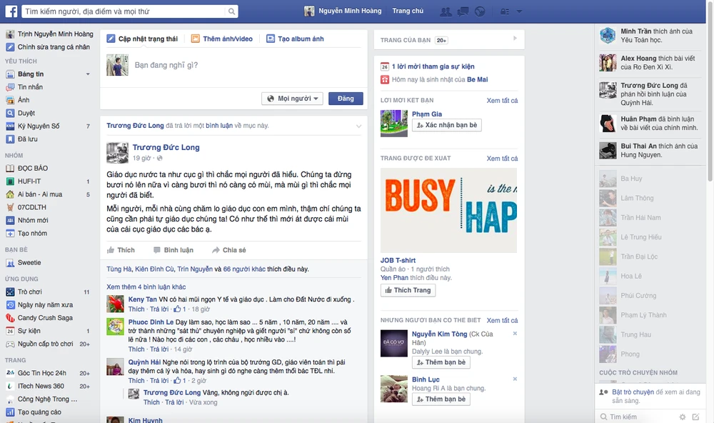 Cách kích hoạt giao diện “siêu phẳng” cho Facebook ảnh 1