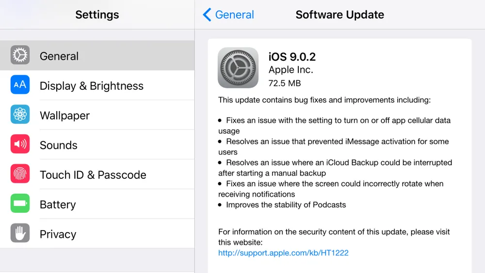 Apple phát hành iOS 9.0.2 với nhiều bản vá lỗi ảnh 1