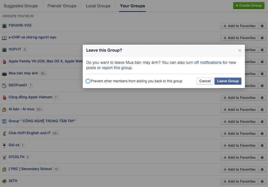Cách thoát khỏi các group rao vặt trên Facebook ảnh 1