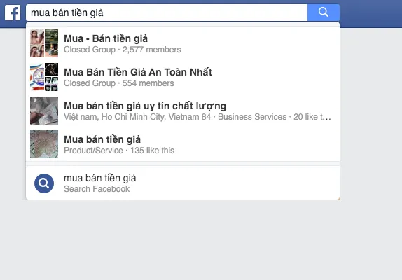 Mua tiền giả trên Facebook dễ như trở bàn tay ảnh 1