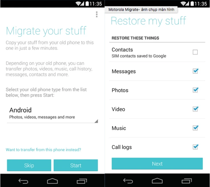 Chuyển tin nhắn từ smartphone cũ sang smartphone mới ảnh 3