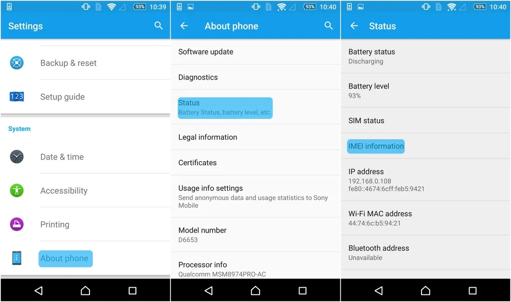 Cách tìm lại số IMEI trên smartphone ảnh 4 Cách tìm lại số IMEI trên smartphone ảnh 4