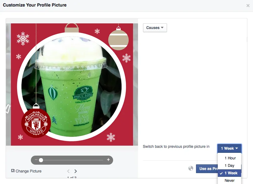 Thiết lập ảnh đại diện tạm thời trên Facebook ảnh 2