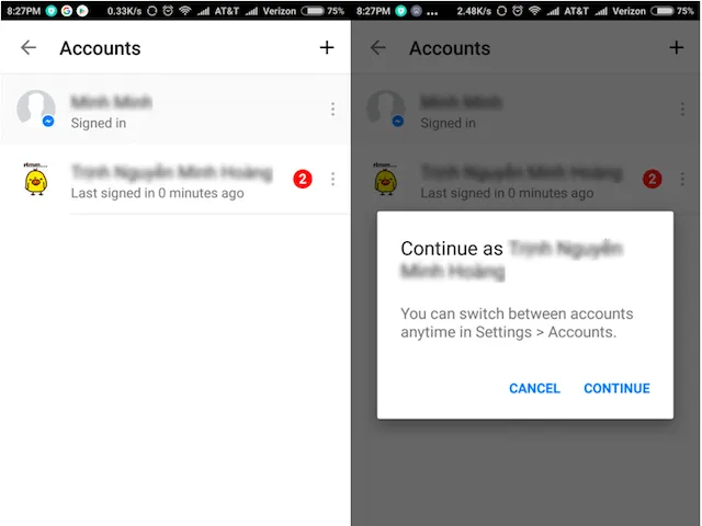Đăng nhập nhiều tài khoản trên Messenger ảnh 2 Đăng nhập nhiều tài khoản trên Messenger ảnh 2