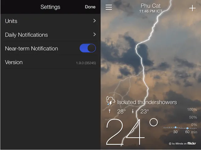 Phát hiện trời mưa trước 15 phút trên smartphone ảnh 2 Phát hiện trời mưa trước 15 phút trên smartphone ảnh 2